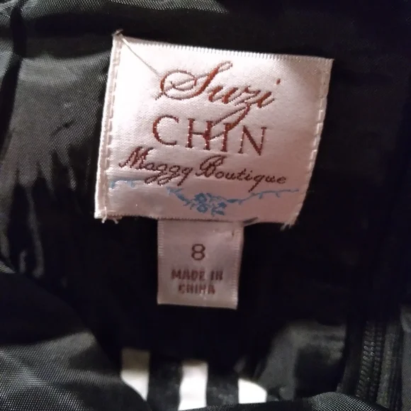 Suzi Chin For Maggie Boutique Summer Dress Sz 8 - Picture 4 of 5